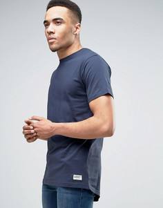 Удлиненная футболка с закругленной кромкой Redefined Rebel - Темно-синий