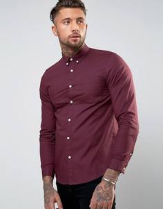 Бордовая оксфордская рубашка классического кроя River Island - Красный