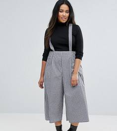 Кюлоты в клеточку с лямками ASOS CURVE - Мульти