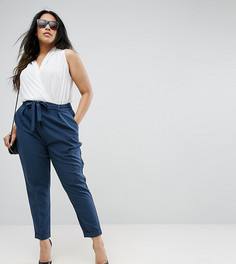 Брюки-галифе с поясом ASOS CURVE - Темно-синий