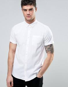 Белая оксфордская рубашка классического кроя с короткими рукавами River Island - Белый