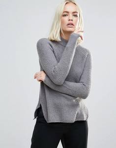 Классический джемпер с круглым вырезом b.Young - Серый