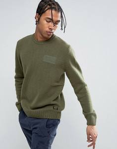 Джемпер с нашивками в стиле милитари Carhartt WIP Venom - Зеленый