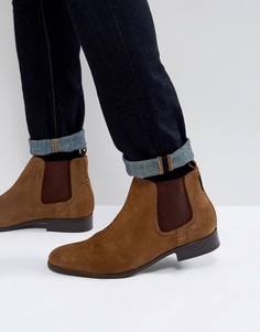 Светло-коричневые замшевые ботинки челси Ben Sherman - Рыжий