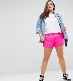 Спортивные шорты с асимметричным краем ASOS CURVE - Розовый