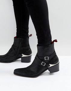Черные ботинки с узором в виде звезд и пряжками Jeffery West Manero - Черный