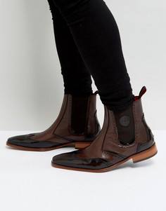 Коричневые кожаные ботинки челси Jeffery West Scarface - Коричневый