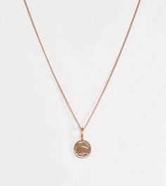 Ожерелье с подвеской-монетой и покрытием розовым золотом Katie Mullally - Золотой