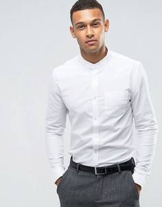 Эластичная хлопковая рубашка узкого кроя Threadbare Premium - Белый