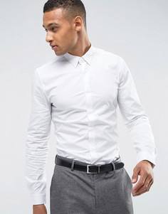 Хлопковая рубашка узкого кроя Threadbare Premium - Белый