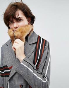 Шарф-снуд из искусственного меха ASOS - Коричневый