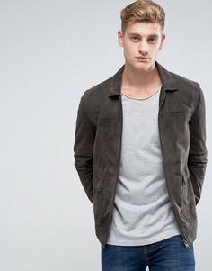 Замшевая куртка Barneys Originals - Серый