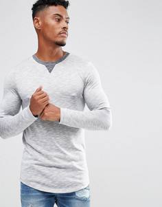 Серый обтягивающий лонгслив ASOS - Серый