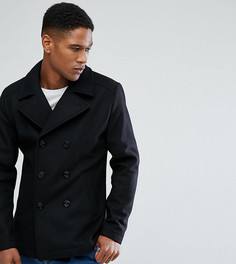 Шерстяное пальто-бушлат Jack & Jones Originals - Черный