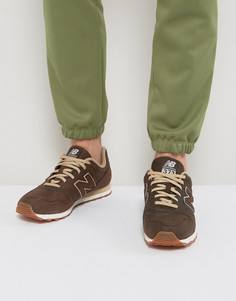 Коричневые кожаные кроссовки New Balance 373 ML373BLA - Черный
