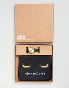 Подарочный набор с косметичкой и часами ASOS - Черный