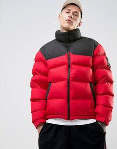 Пуховик в 2 тонах (красный/черный) The North Face 1992 Nuptse - Красный