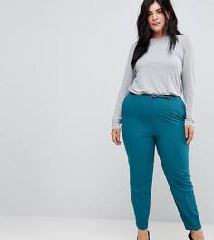 Брюки-сигареты с поясом ASOS CURVE - Зеленый