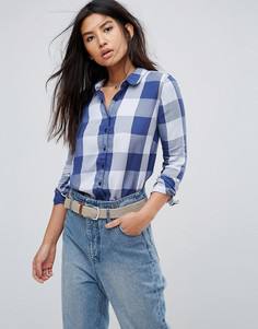 Рубашка в клетку Tommy Hilfiger Denim - Темно-синий