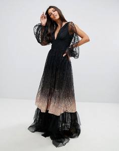 Ярусное кружевное платье Tresophie - Черный