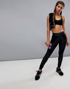 Черные леггинсы с бархатными вставками Puma - Черный