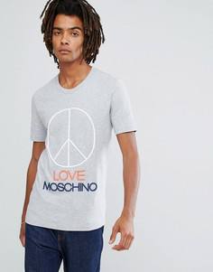 Футболка с логотипом Love Moschino - Серый