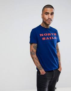 Темно-синяя футболка с логотипом North Sails - Темно-синий