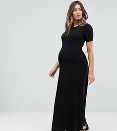 Чайное платье макси ASOS Maternity - Черный