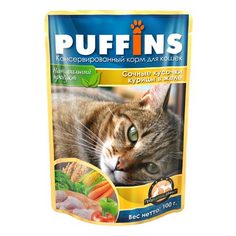 Корм PUFFINS Курица в желе 100g для кошек 58760