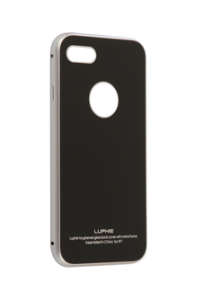 Аксессуар Чехол Luphie для iPhone 7 Circle Arc Toughened Glass Back Silver-Black PX/LUPH-IPH7-CATGB-sb