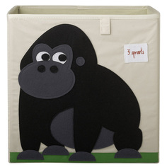 Корзина для игрушек 3 Sprouts Black Gorilla SPR406