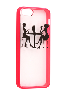Аксессуар Чехол Ainy для iPhone 5 / 5S Подруги Transparent-Pink QF-A013D