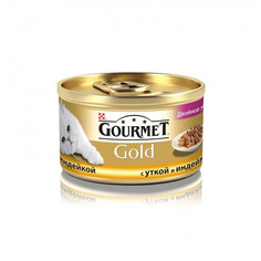 Корм Gourmet Gold Утка Индейка кусочки в подливке 85g для кошек 12746