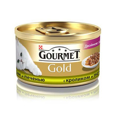 Корм Gourmet Gold Кролик Печень в подливке 85g для кошек 12745