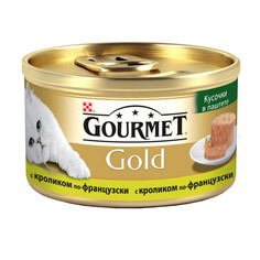 Корм Gourmet Gold Террин с Кроликом по Французски кусочки в Паштете 85g для кошек 57130