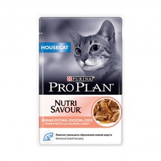 Корм Pro Plan Nutrisavour House Cat Лосось в соусе 85g для домашних кошек 57489