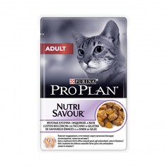 Корм Pro Plan Nutrisavour Adult Индейка в желе 85g для кошек 61664