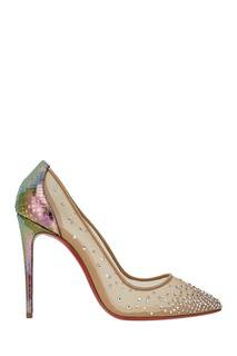 Сетчатые туфли Follies Strass 100 Christian Louboutin