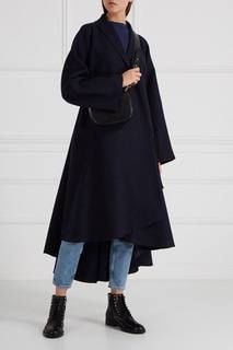 Драпированное пальто синее Cyrille Gassiline Base