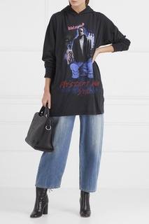 Укороченные джинсы с потертостями Mm6 Maison Margiela