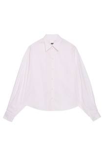 Хлопковая рубашка розовая Mm6 Maison Margiela