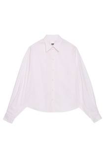 Хлопковая рубашка розовая Mm6 Maison Margiela