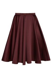 Бордовая юбка-колокол Rochas