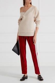 Бархатные брюки красные Forte Couture