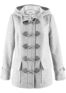 Пальто из искусственной шерсти (кремовый/светло-серый меланж с узором) Bonprix