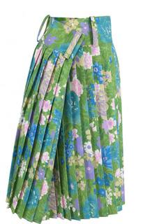 Плиссированная юбка-миди асимметричного кроя Balenciaga