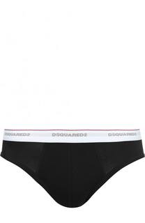 Хлопковые брифы с широкой резинкой Dsquared2