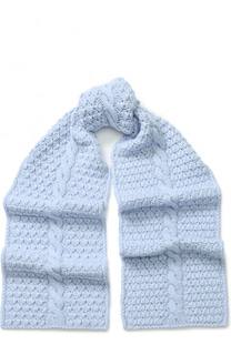Кашемировый шарф фактурной вязки с бусинами Loro Piana