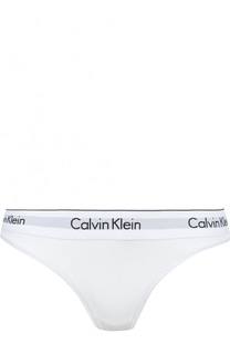 Хлопковые стринги с логотипом бренда Calvin Klein Underwear