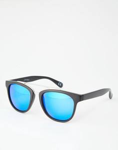 Черные матовые круглые солнцезащитные очки Jeepers Peepers - Черный